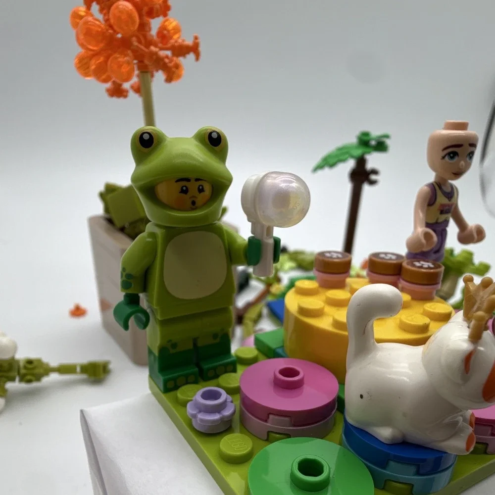 LEGO Multicolor Mixed Lot Bricks Pieces w/ Minifigures Animals Trees Plants